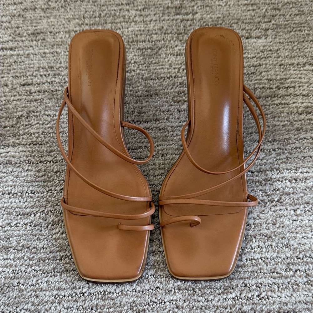 Tony Bianco Tan Strappy Sandals
